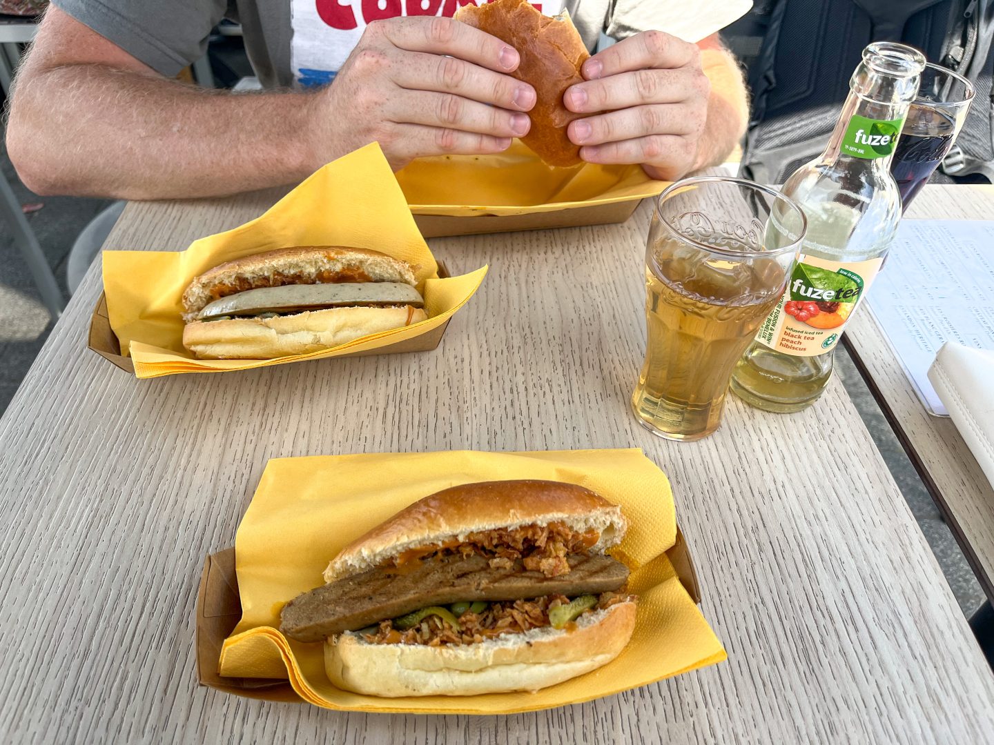 Hotdogs bij Le Cerf Vert
